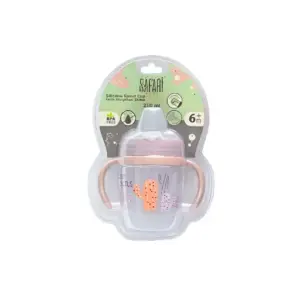 SAFARI SILICONE SPOUT CUP +6M 210ML S203  2034